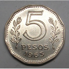 ARGENTINA 5 Pesos 1963