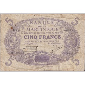 MARTINIQUE 5 Francs 1934