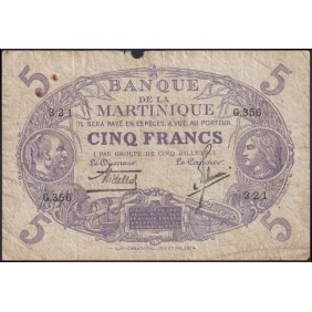 MARTINIQUE 5 Francs 1934
