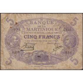 MARTINIQUE 5 Francs 1934
