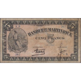 MARTINIQUE 5 Francs 1942