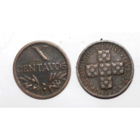 PORTUGAL 10 Centavos 1948 rare