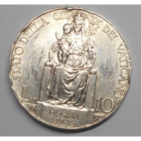 VATICANO Pio XI 10 Lire AG...