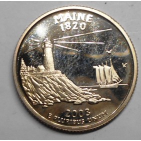 USA 1/4 Dollar 2003 S Maine...