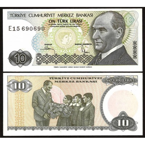 TURKEY 10 Lira L. 1970 (...