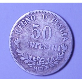 50 Centesimi 1863 M Valore AG
