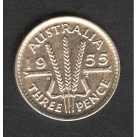 AUSTRALIA 3 Pence 1955 AG