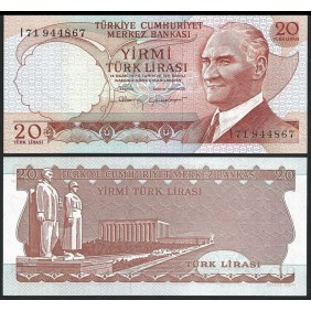 TURKEY 20 Lira 1974