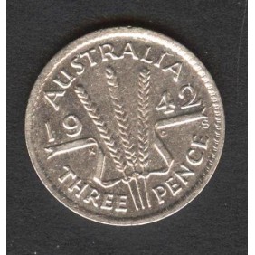 AUSTRALIA 3 Pence 1942S AG