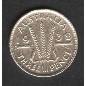 AUSTRALIA 3 Pence 1939 AG
