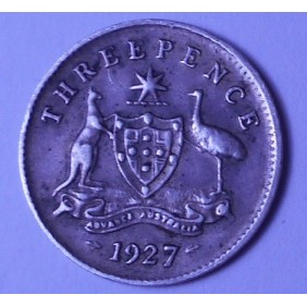 AUSTRALIA 3 Pence 1927 AG