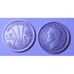 AUSTRALIA 3 Pence 1943S AG