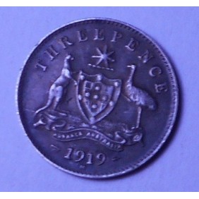 AUSTRALIA 3 Pence 1919 AG