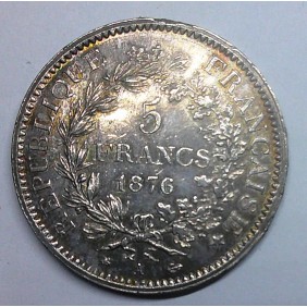 FRANCE 5 Francs 1876 A AG...