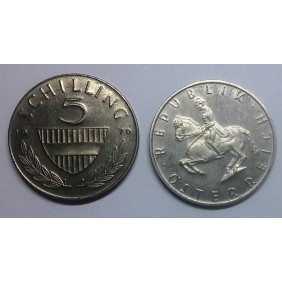 AUSTRIA 5 Schilling 1970 Proof