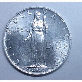 VATICANO 10 Lire 1956