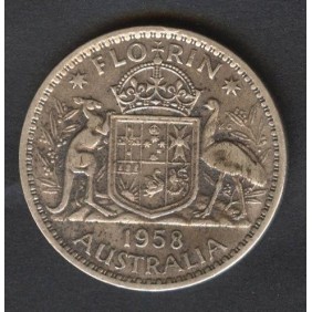 AUSTRALIA 1 Florin 1958 AG