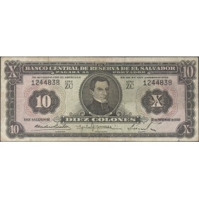 EL SALVADOR 10 Colones 1959