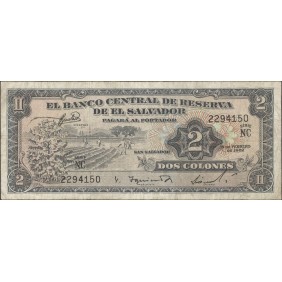 EL SALVADOR 2 Colones 1962