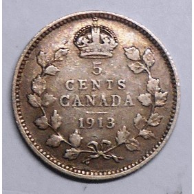 CANADA 5 Cents 1913 AG...
