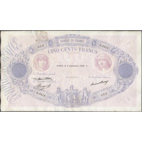 FRANCE 500 Francs 03.09.1936
