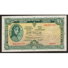 IRELAND 1 Pound 12.06.1957