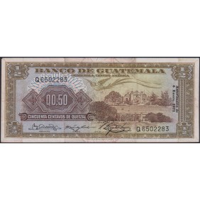 GUATEMALA 1/2 Quetzal 1971