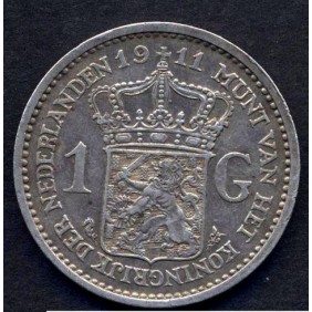 NETHERLANDS 1 Gulden 1911...