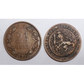 NETHERLANDS 2 1/2 Cent 1880