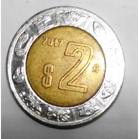 MEXICO 2 Pesos 2017 Bimetallic