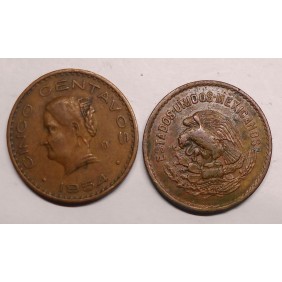 MEXICO 5 Centavos 1954