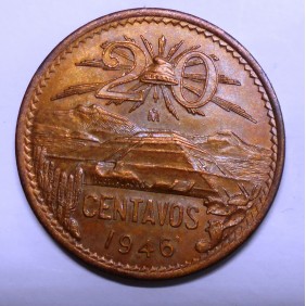 MEXICO 20 Centavos 1946