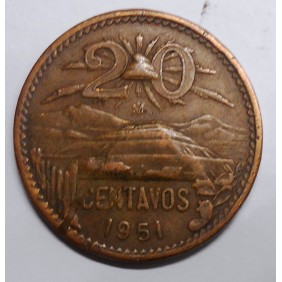 MEXICO 20 Centavos 1951