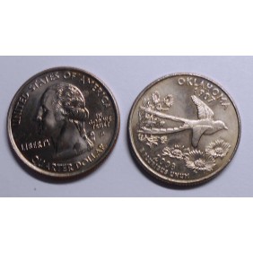USA 1/4 Dollar 2008 D Oklahoma