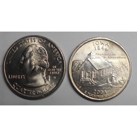 USA 1/4 Dollar 2004 D Iowa
