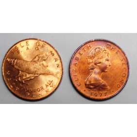ISLE OF MAN 1/2 Penny 1977 FAO