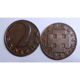 AUSTRIA 2 Groschen 1928