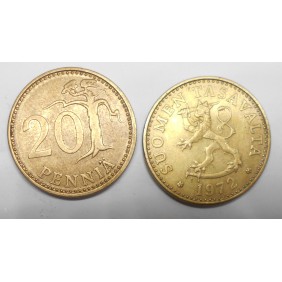 FINLAND 20 Pennia 1972