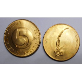 SLOVENIA 5 Tolarjev 1993