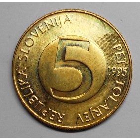 SLOVENIA 5 Tolarjev 1995 PROOF