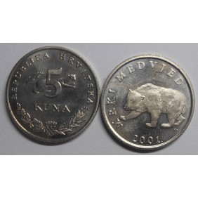 CROATIA 5 Kuna 2001