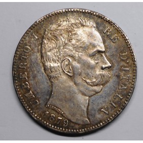 5 Lire 1879 AG FDCq.FDC