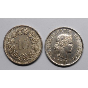 SWITZERLAND 10 Rappen 2001