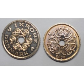 DENMARK 1 Krone 2008