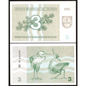 LITHUANIA 3 Talonas 1991