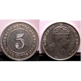 STRAITS SETTLEMENTS 5 Cents...