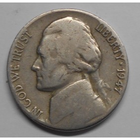 USA 5 Cents 1947 D Jefferson