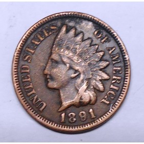 USA 1 Cent 1891 Indian Head