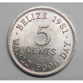 BELIZE 5 Cents 1981 World...