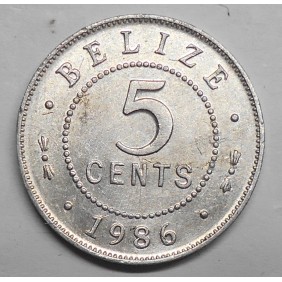 BELIZE 5 Cents 1986